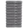 vidaXL Premium Handt&uuml;cher SOLUND 10 Stk. Grau 100x200 cm 600 g/m&sup2;