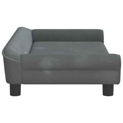 vidaXL Hundebett Dunkelgrau 100x50x21 cm Samt