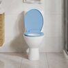 vidaXL Toilettensitz mit Absenkautomatik Blau Oval