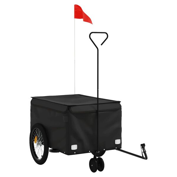 vidaXL Fahrradanh&auml;nger Schwarz 30 kg Eisen