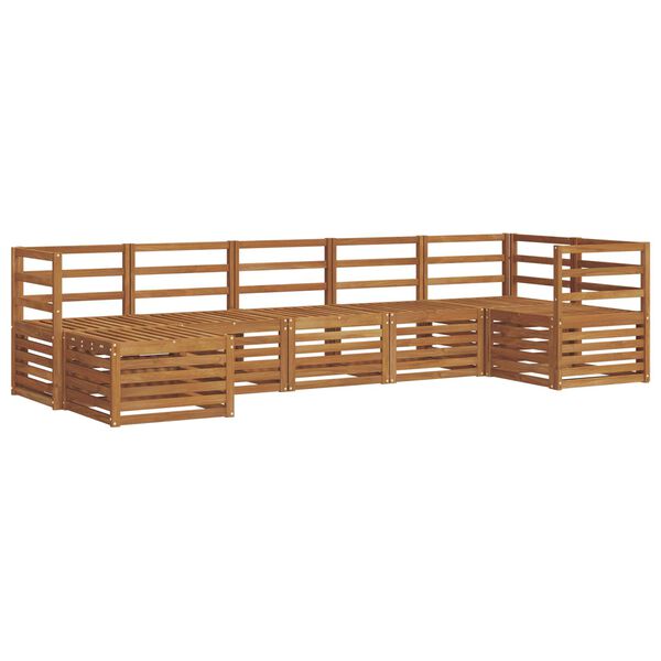 vidaXL Sofagarnituren 7 pcs Natur Massivholz Akazie