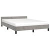 vidaXL Bettgestell ohne Matratze Hellgrau 140x200 cm Samt