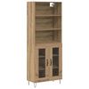 vidaXL Highboard 2 pcs Artisan-Eiche Holzwerkstoff