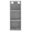 vidaXL Highboard Betongrau 34,5x34x180 cm Holzwerkstoff