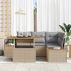 vidaXL Garten Essgruppe mit Kissen mit Kissen 5 pcs Beige und Grau