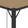 vidaXL Pergola mit Lamellendach 3x3 m Taupe Stoff und Aluminium