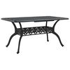 vidaXL Garten Essgruppe 5 pcs Schwarz Aluminium