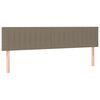 vidaXL Boxspringbett mit Matratze & LED Taupe 200x200 cm Stoff