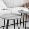 vidaXL Beistelltisch-Set mit Regal 2 pcs Grau Sonoma und Schwarz