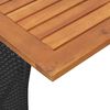 vidaXL 4-tlg. Garten-Sofagarnitur mit Kissen Schwarz Poly Rattan