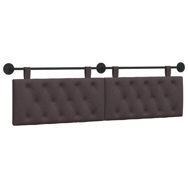 vidaXL H&auml;ngevorderseite Wandmontiert Dunkelbraun 190 x 55 x 7 cm Stoff