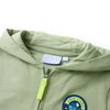 Kinder-Kapuzenpullover mit Rei&szlig;verschluss Helles Khaki 116