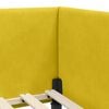 vidaXL Eckbettgestell Gelb 90 cm x 200 cm SamtundSperrholz