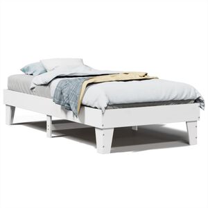 vidaXL Massivholzbett ohne Matratze Wei&szlig; 100x200 cm Kiefernholz
