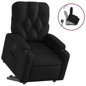 vidaXL Massagesessel mit Aufstehhilfe Cappuccino-Braun Kunstleder