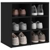 vidaXL Schuhregale 2 Stk. Schwarz 52,5x30x50 cm