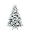 vidaXL K&uuml;nstlicher Weihnachtsbaum mit 300 LEDs Wei&szlig; 180 cm PE und PVC