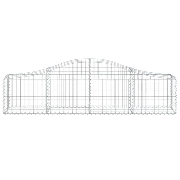 vidaXL Gabionen mit Hochbogen 3 Stk. 200x30x40/60 cm Verzinktes Eisen