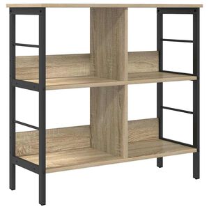 vidaXL B&uuml;cherregal 4 Ebenen 82 x 32 x 79 cm Holzwerkstoff Sonoma-Eiche