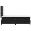 vidaXL LED Boxspringbett mit Matratze Schwarz 90 x 190 cm Stoff