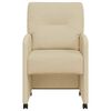 vidaXL Esszimmerst&uuml;hle mit Rollen 2 pcs Creme 57 x 67 x 95 cm Stoff