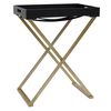 vidaXL Klapptisch Golden und Schwarz 48x34x61 cm MDF