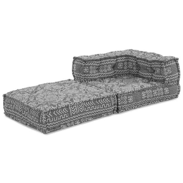 vidaXL Modulares Ecksofa Hellgrau 70 x 70 x 56 cm Stoff