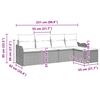 vidaXL Gartensofa-set Beige Poly-Rattan