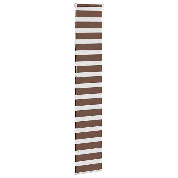 vidaXL Doppelrollo Braun 45x230 cm Stoffbreite 40,9 cm Polyester