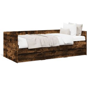 vidaXL Tagesbett mit Schubladen ohne Matratze R&auml;uchereiche 75x190 cm