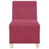 vidaXL Modulares Armfreies Sofa 3 pcs Weinrot 55 x 74 x 82 cm Samt