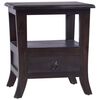 vidaXL Nachttisch Hellschwarz 40x40x45 cm Massivholz Mahagoni