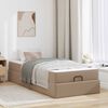 vidaXL Bettgestell mit Matratze mit Matratze 2 pcs Hellbraun PVC