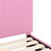 vidaXL Kinderbettgestell mit Kopfteil Rosa 90 x 200 cm Stoff