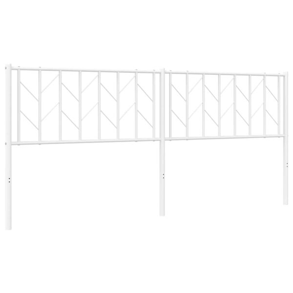 vidaXL Kopfteil Metall Wei&szlig; 193 cm