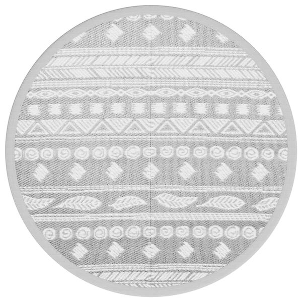 vidaXL Outdoor-Teppich ARAKIL Grau &Oslash;200 cm PP