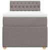 vidaXL Boxspringbett mit Matratze Taupe 80x200 cm Stoff