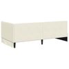 vidaXL Eckbettgestell mit Kopfteil Creme 90 cm x 200 cm Samt