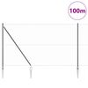 vidaXL Zaunpfosten Grau 100 x 1,6 m (50 mm Maschen) Stahl und PVC