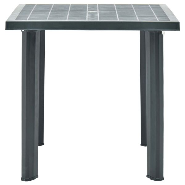 vidaXL Gartentisch Gr&uuml;n 80x75x72 cm Kunststoff