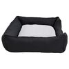 vidaXL Hundebett Schwarz-Wei&szlig; 85,5x70x23 cm Fleece Leinenoptik