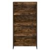 vidaXL B&uuml;cherregal 2 pcs Raucharbe 80 x 30 x 155 cm Holzwerkstoff