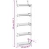 vidaXL T&uuml;r-Organizer mit 5 Ablagen 52x20x135 cm Aluminium