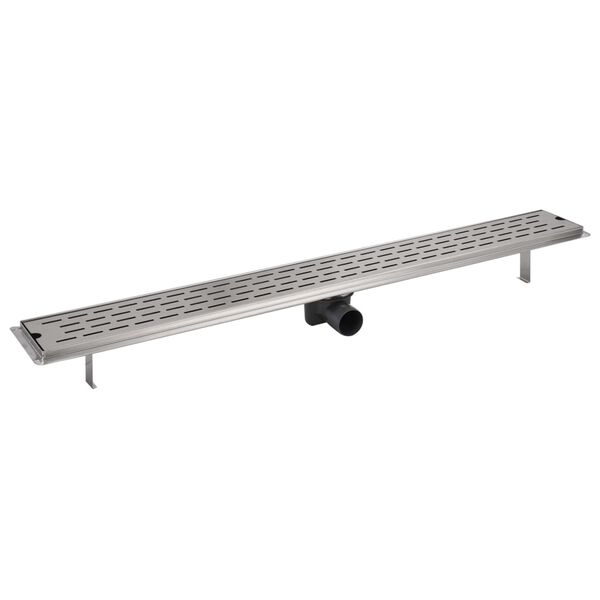 vidaXL Duschrinne 1030x140 mm Edelstahl Linien-Design