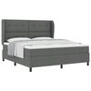 vidaXL Boxspringbett mit Matratze Dunkelgrau 180 x 200 cm Stoff