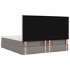 vidaXL Ottoman-Bett mit Matratze & LEDs Taupe 180x200 cm Stoff