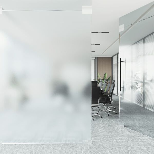 vidaXL Fensterfolie Statisch Matt Grau 90x500 cm PVC