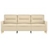 vidaXL 3-Sitzer-Sofa Creme 180 cm Stoff
