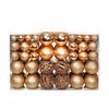 vidaXL 100-tlg. Weihnachtskugel-Set 3/4/6 cm Ros&eacute;gold