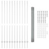 vidaXL Zaun mit Pfosten Silber 1,5 x 25 m Stahl